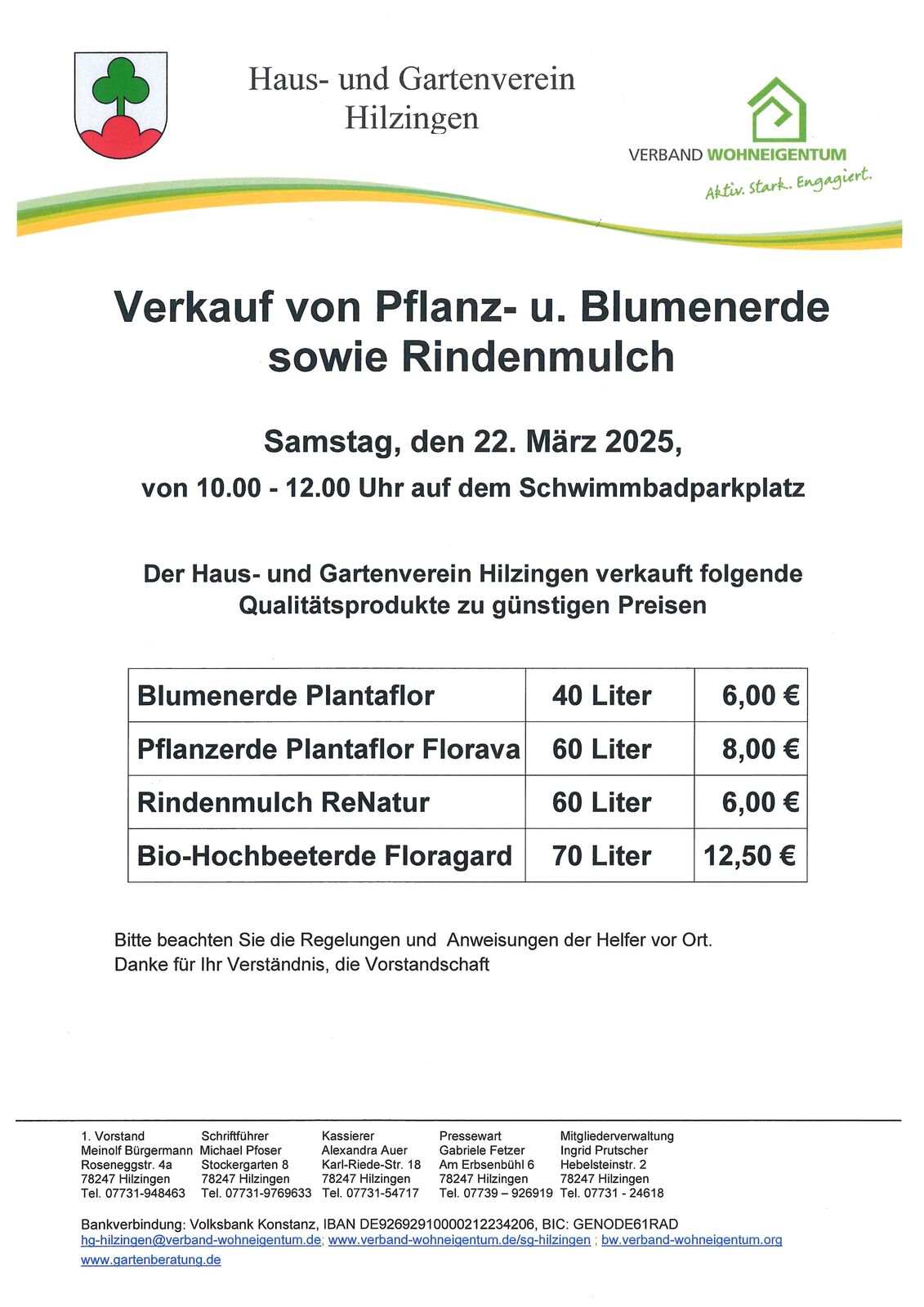 Blumenerde Preisliste 2025