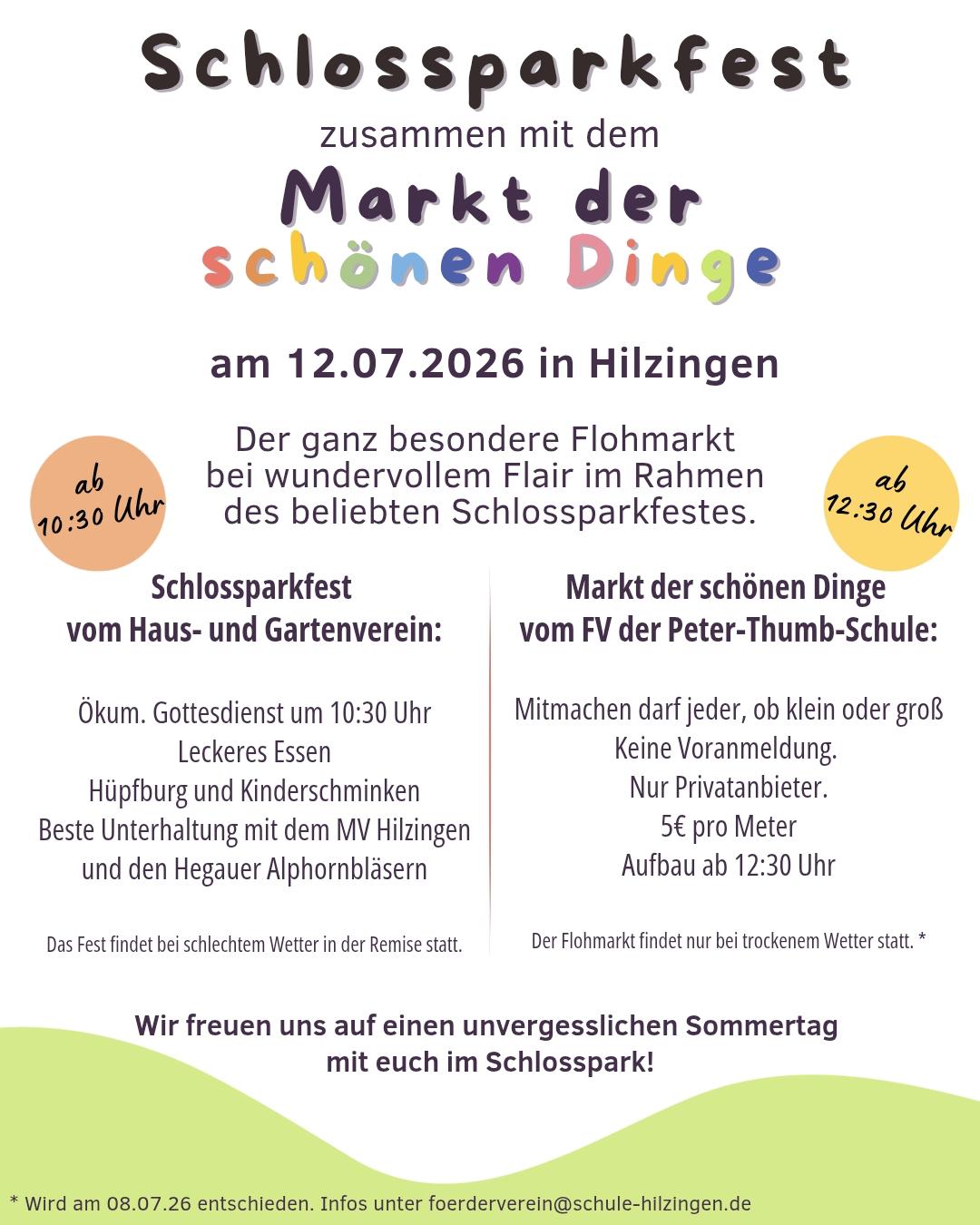 Schlossparkfest 2026