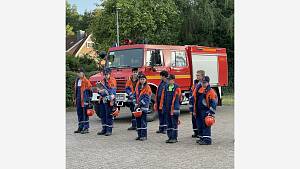 Freiwillige Feuerwehr beim Laternenumzug