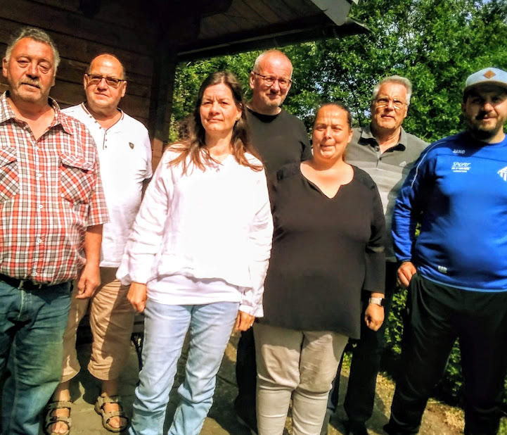 v.l.Bernd Eppert, Harald Schmitt, Andrea Kluemper, Peter Grenda, Sarah Eschenbaum, Hans Werner Speicher und Manuel Bleier