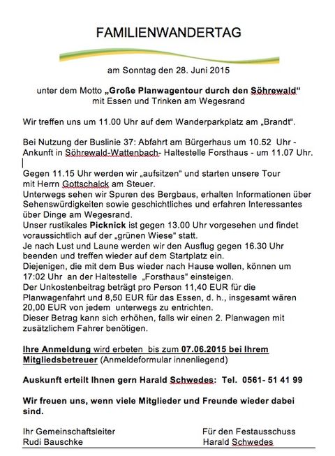 Familienwandertag