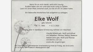 Elke Wolf, geb. Schmitt