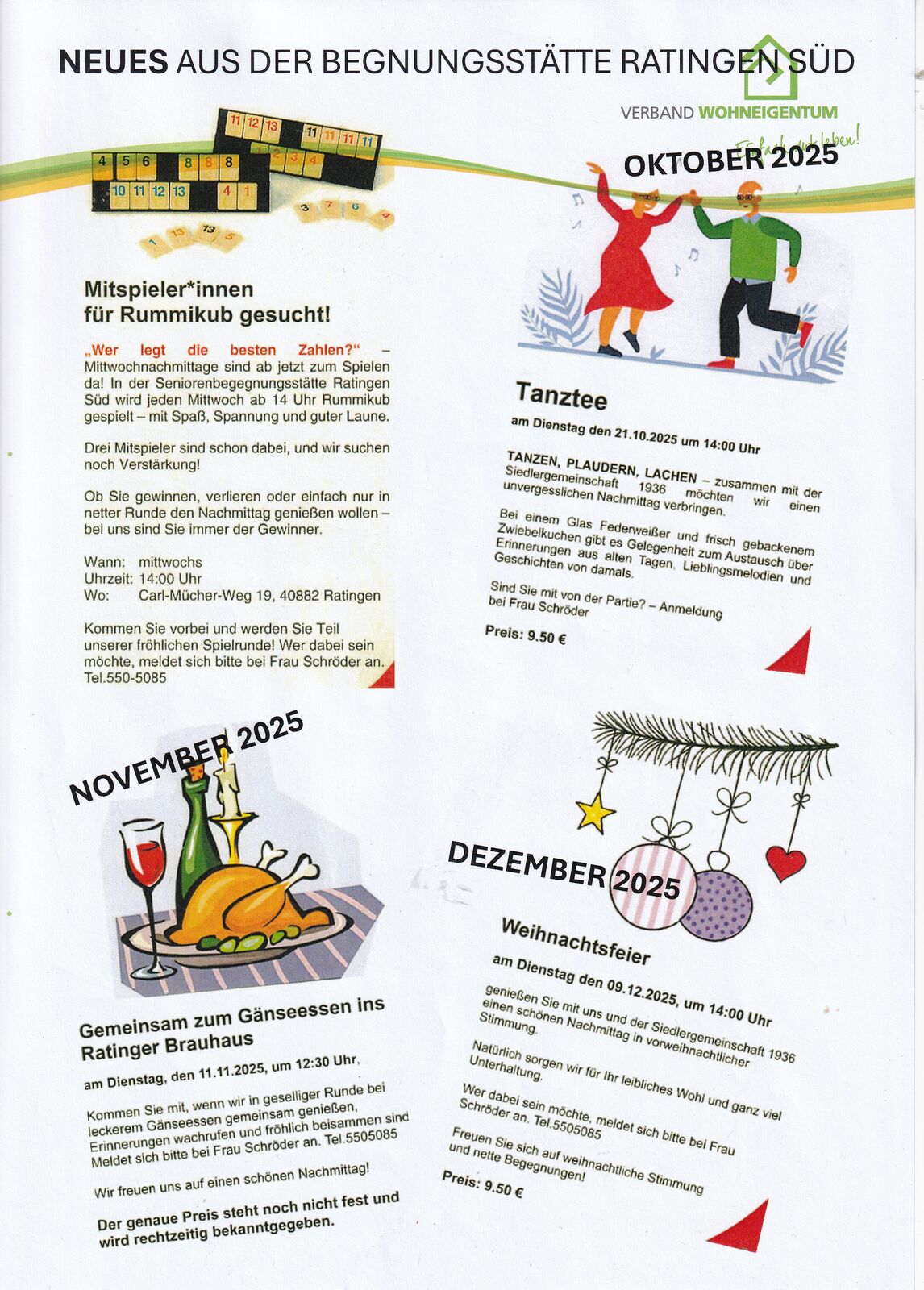 Neues aus der Begegnungsstätte