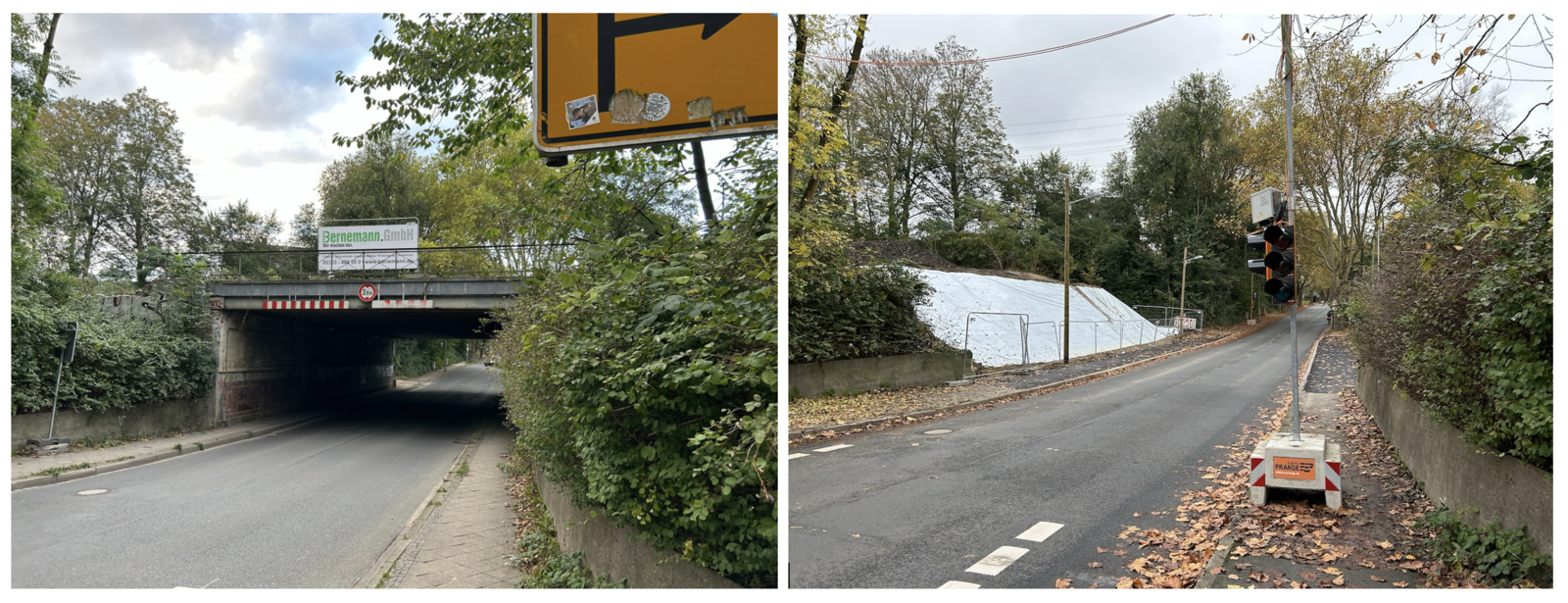 Vorher und Nachher von der Parkstraße