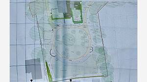 Foto vom Plan an der Baustelle