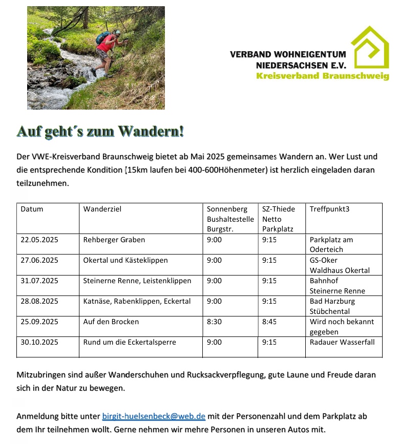 Auf geht´s zum wandern