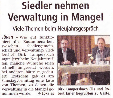 Zeitungsbericht