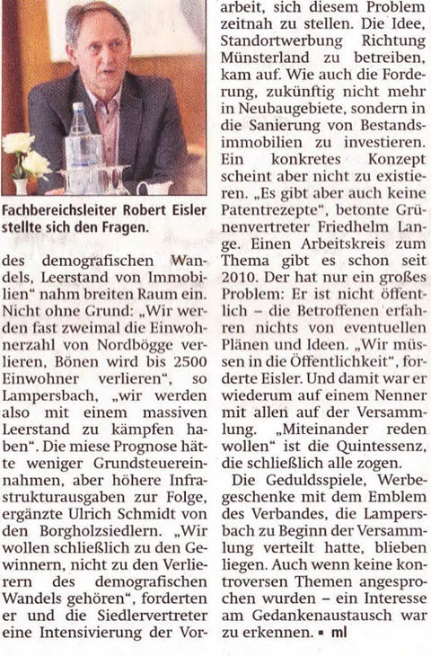 Zeitungsbericht