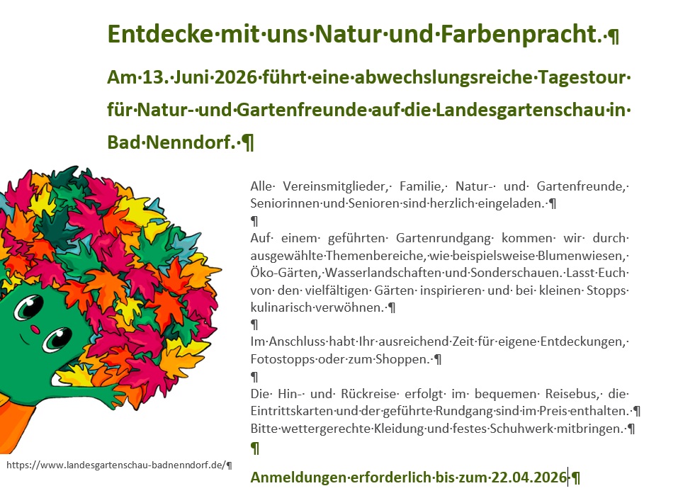 Tagesfahrt zur Landesgartenschau