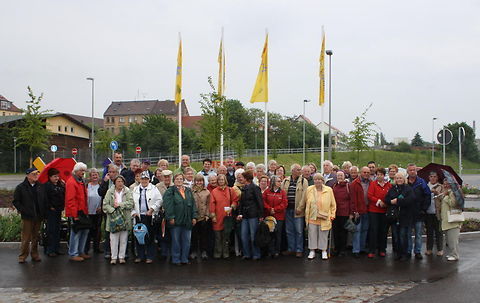 Mitglieder der Siedlergemeinschaft auf der Landesgartenschau in Aschersleben