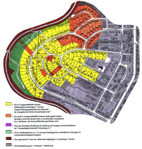 Übersichtsplan der Siedlung Wilhelmring