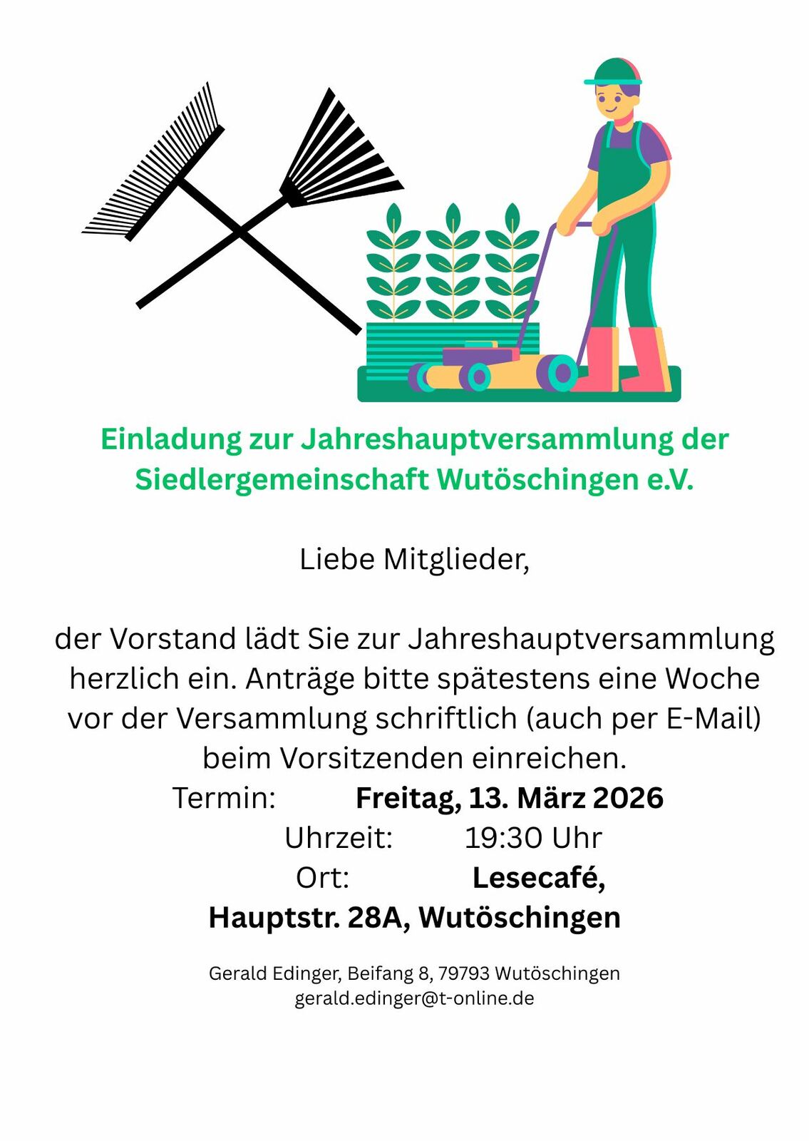 Jahreshauptversammlung im Lesecafé