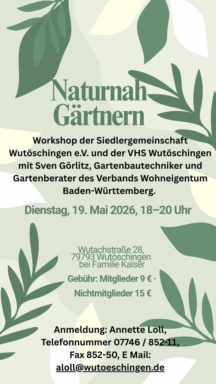 Workshop Naturnah gärnern!