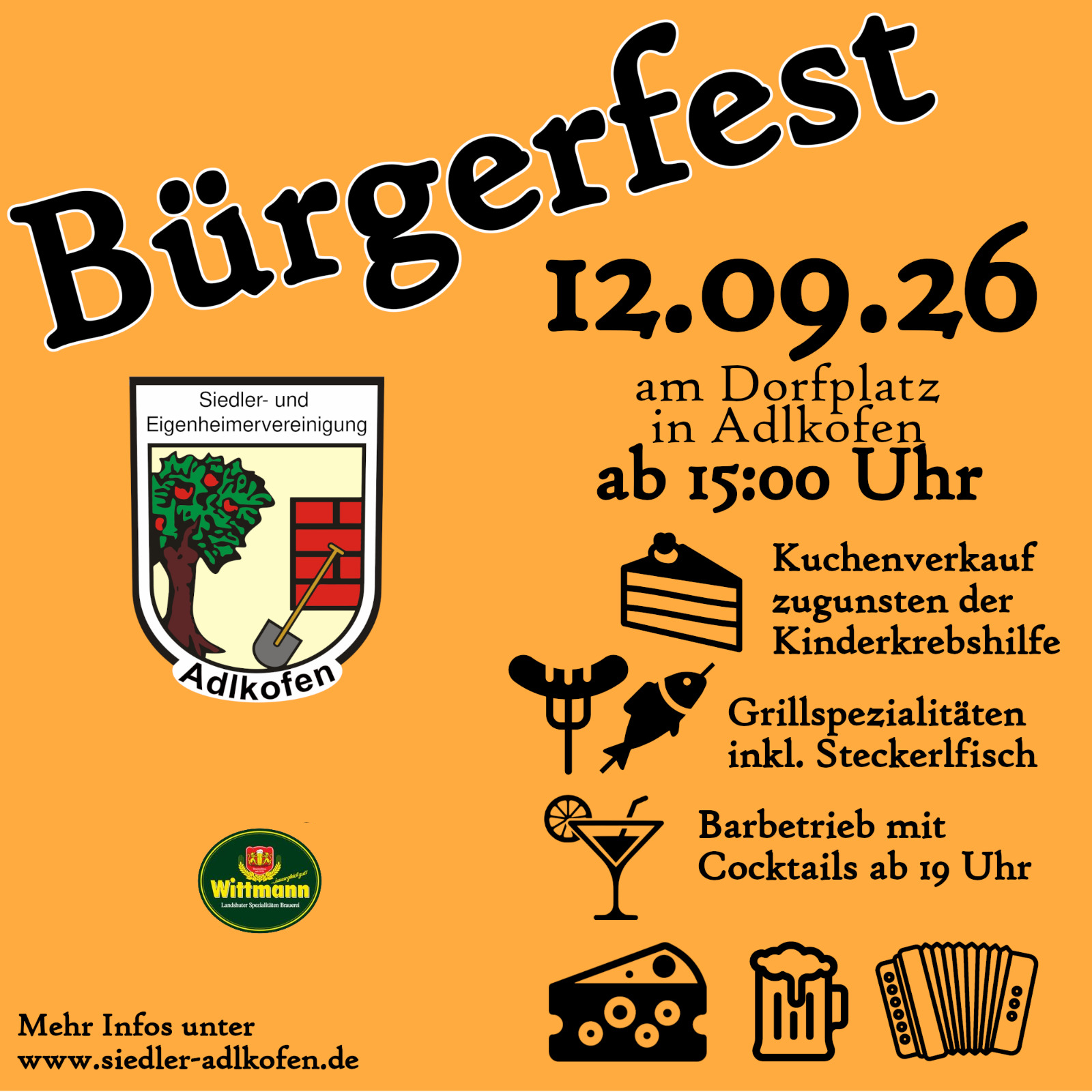 Einladung zum Buergerfest 12.09.26