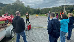 Demonstationen mit dem Feuerlöschtrainer