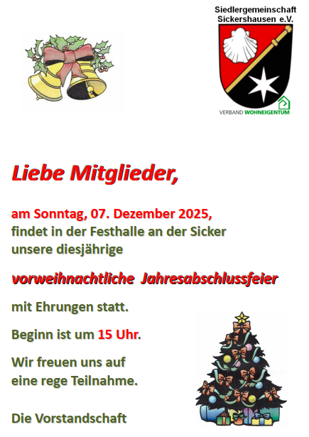 Einladung vorweihn. Jahresabschluss 2025