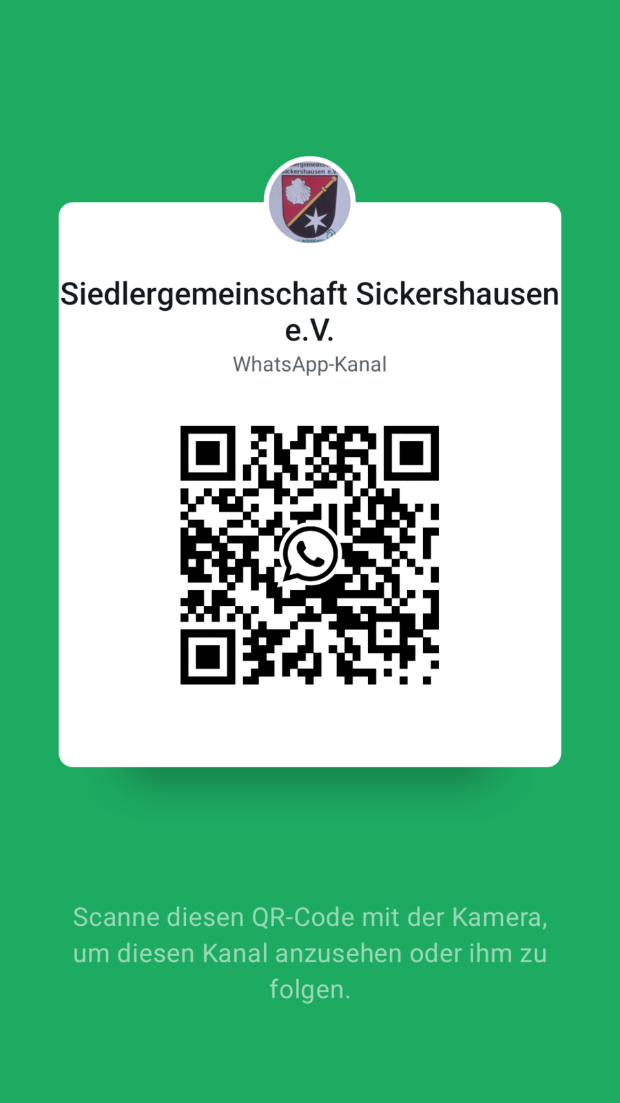 QR-Code WhatsApp-Kanal SG Sickershausen
