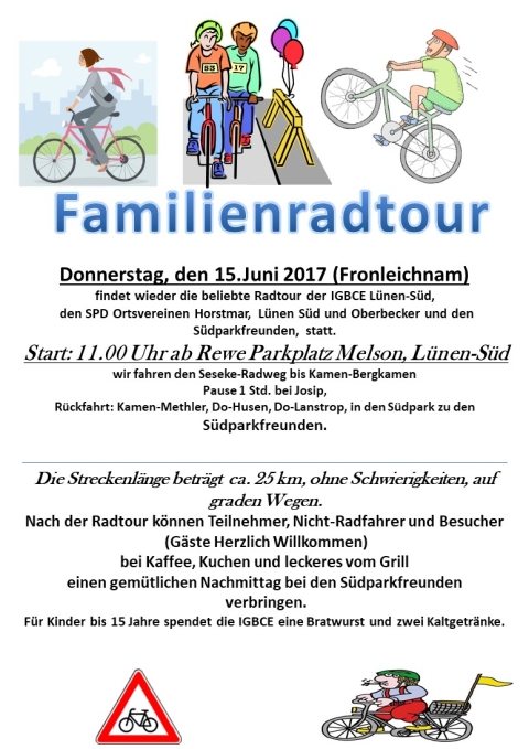 Flyer zur Familienradtour 2017 (Download als PDF)