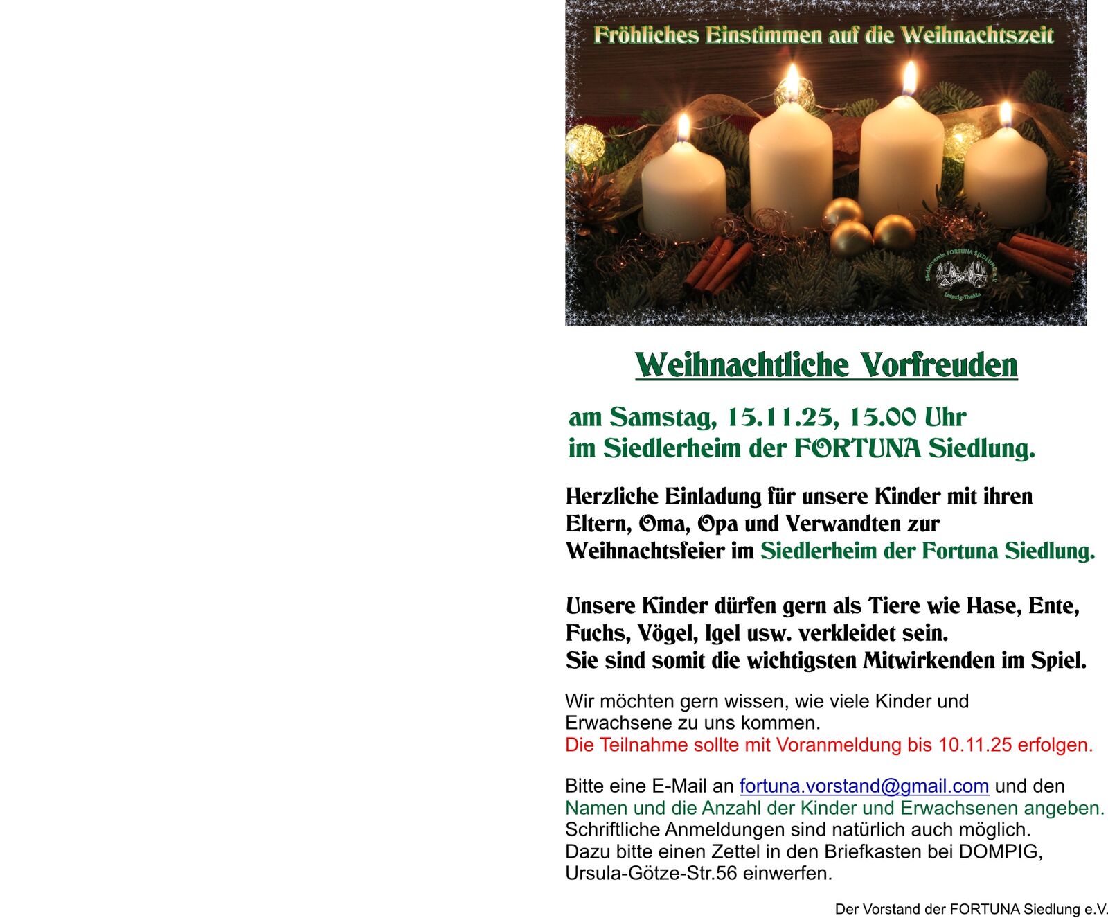 Einldg Weihnachttsfeier