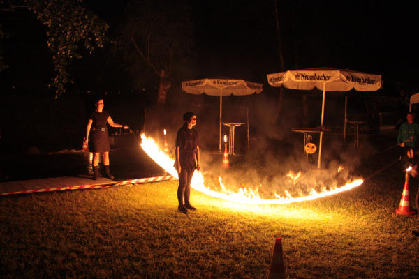 Feuershow zum Abschluß
