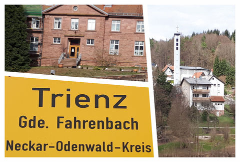 Ortsschild von Trienz