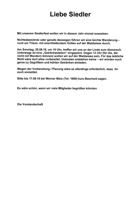 Siedlerfest