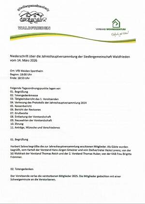Protokoll JHV 2026 Seite 1